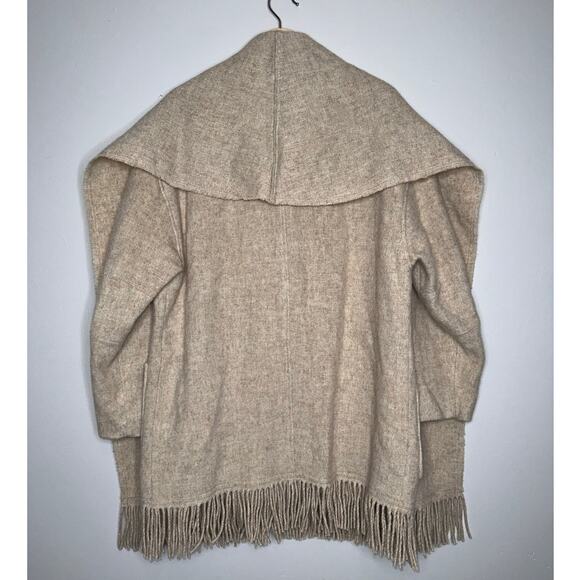 Isabel Marant Cream Cape with Fringe - Picture 9 of 10